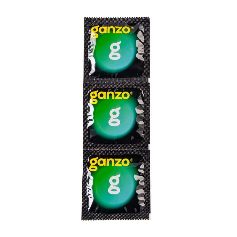 Презервативы Ganzo, ultra thin, ультратонкие, латекс, 18 см, 5,2 см, 3 шт.