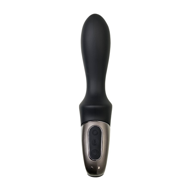 Вибростимулятор-унисекс с подогревом Satisfyer Heated Climax Connect App, черный, 20,7 см
