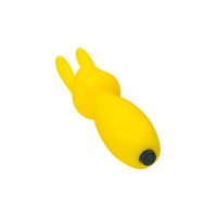 Минивибратор Eromantica Fluffy, силикон, желтый, 8,5 см