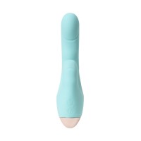 Вибратор с клиторальным стимулятором L'EROINA by TOYFA Crystal, силикон, голубой, 18,3 см