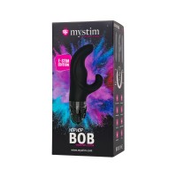 Вибратор Mystim Hop Hop Bob с электростимуляцией, силикон, черный, 16,5 см