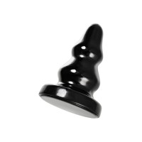 Анальная втулка TOYFA POPO Pleasure Monoceros, PVC, черная, 15 см, Ø 7 см