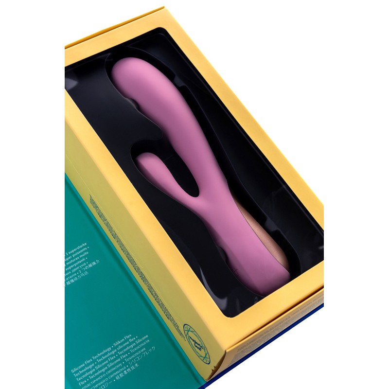 Нереалистичный вибратор Satisfyer Mono Flex Connect App, силикон, розовый, 20,4 см.