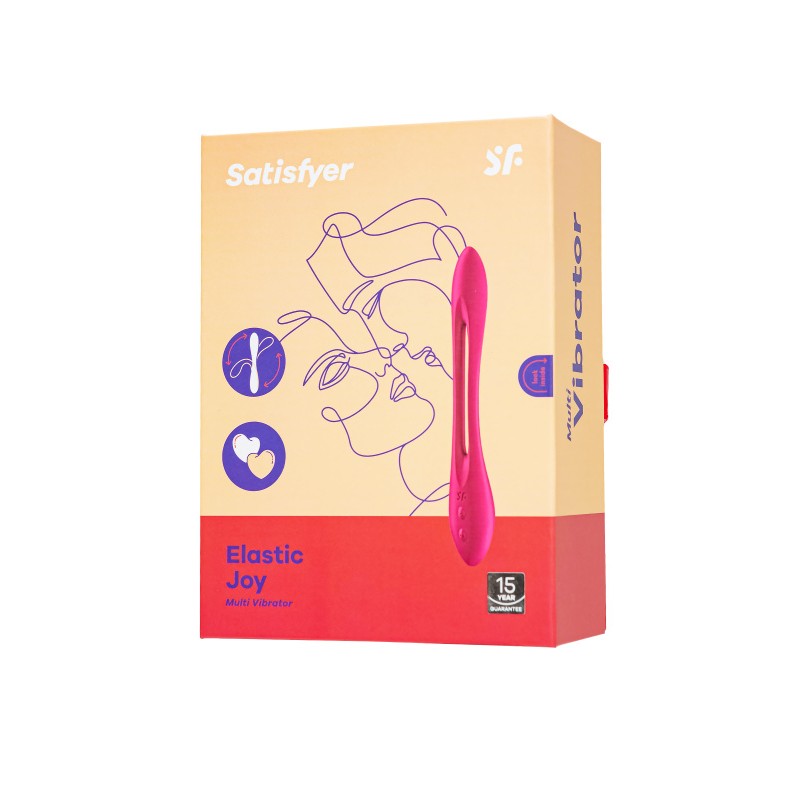 Гибкий вибратор с фиксацией формы Satisfyer Elastic Joy, красный, 20 см