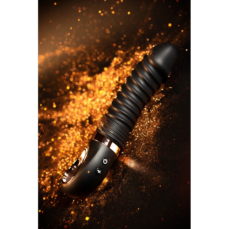 Нереалистичный вибратор WANAME D-SPLASH HURRICANE, силикон, черный, 22,5 см