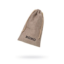 Мешочек XOXO, текстиль, коричневый, 24,5*14 см