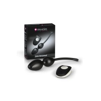 Вагинальные шарики Mystim Jane Untamed Geisha Balls vibe, с вибрацией, силикон, черные