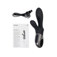 Вибростимулятор-унисекс с подогревом Satisfyer Heated Climax+ Connect App, черный, 20,7 см