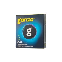 Презервативы  GANZO XXL увеличенные, латекс, 19 см, 5,5 см, 3 шт.