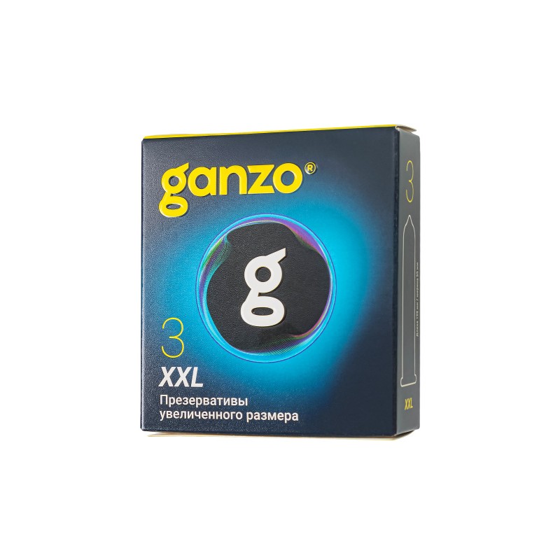 Презервативы  GANZO XXL увеличенные, латекс, 19 см, 5,5 см, 3 шт.