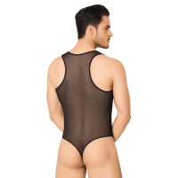 Боди из сетки мужское SoftLine Collection, черный, M/L