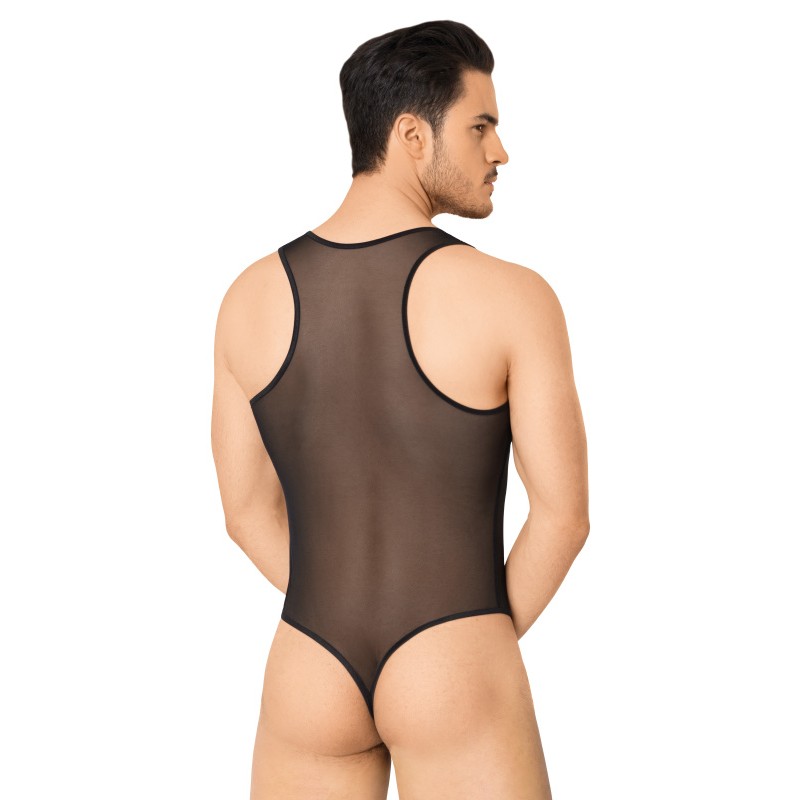 Боди из сетки мужское SoftLine Collection, черный, M/L