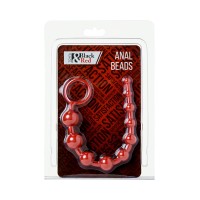 Анальная цепочка Black & Red by TOYFA, ПВХ, красная, 31 см, Ø 3 см
