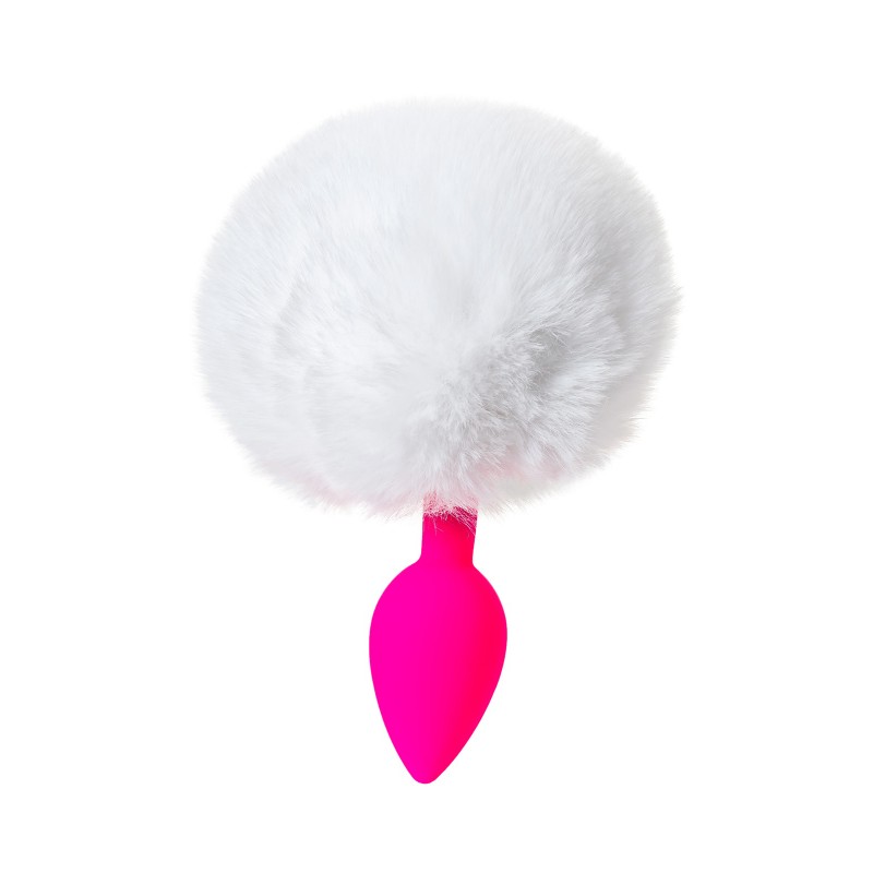 Анальная втулка с хвостом ToDo by Toyfa Sweet bunny, силикон, розовая, 13 см, Ø 2,8 см, 43 г