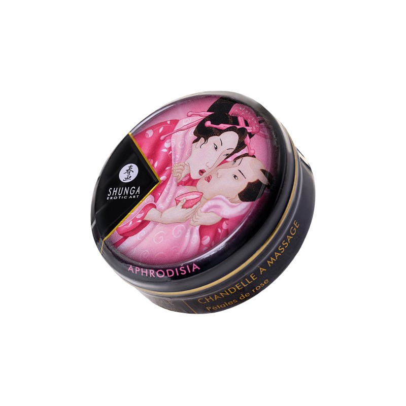 Массажное аромамасло в виде свечи Shunga «Афродизия. Лепестки роз» (Aphrodisia. Rose Petals), 30 м