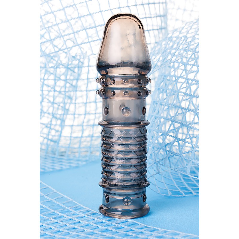 Насадка ToyFa XLover, для увеличения размера, TPE, черная прозрачная, 13,5 см