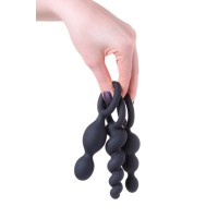 Набор анальных плагов Satisfyer Booty Call black 3 шт, силикон, чёрный, 13,5 см