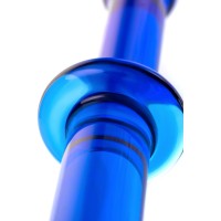 Двусторонний фаллоимитатор Sexus Glass, стекло, синий, 25 см