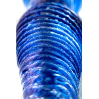Двусторонний фаллоимитатор Sexus Glass, стекло, синий, 17 см