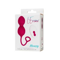 Вагинальные шарики L'Eroina Moussy, силикон, бордовый, 17 см