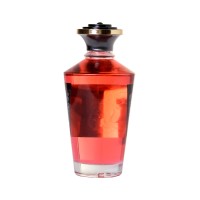 Масло массажное для тела Shunga «Клубника и шампанское»Sparkling Strawberry Wine,разогревающее,100мл