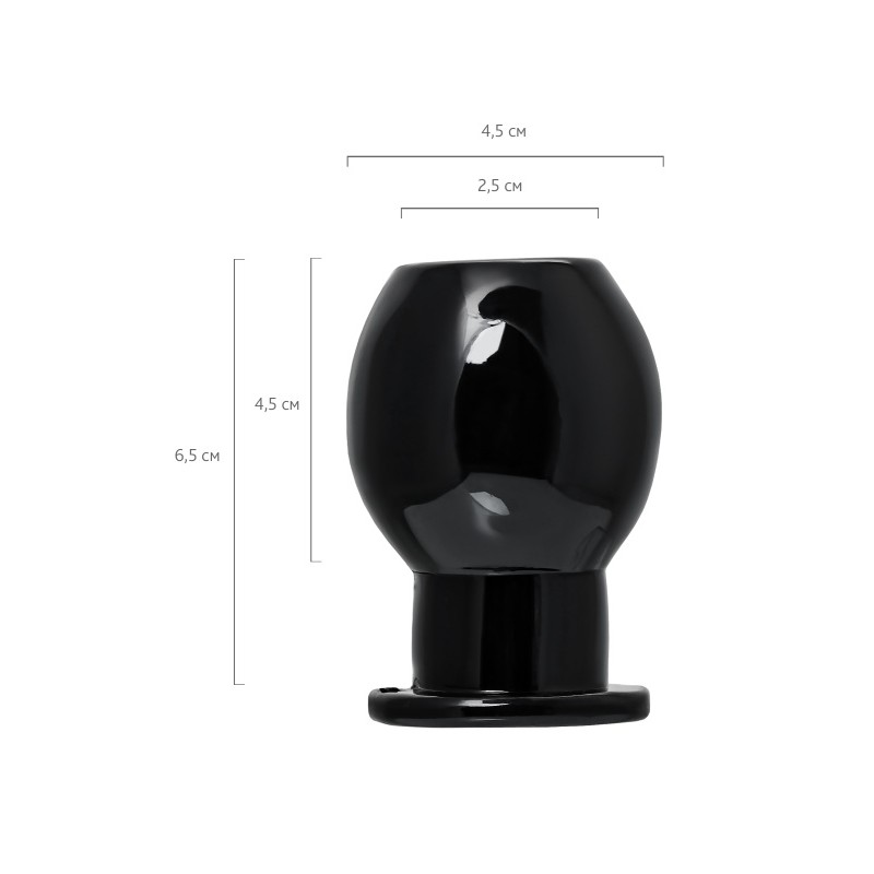Анальная втулка TOYFA Basic M, TPE, чёрная, 6,5 см