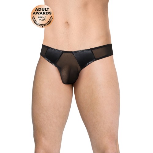 Трусы мужские со вставками Wetlook  SoftLine Collection, черный, M/L