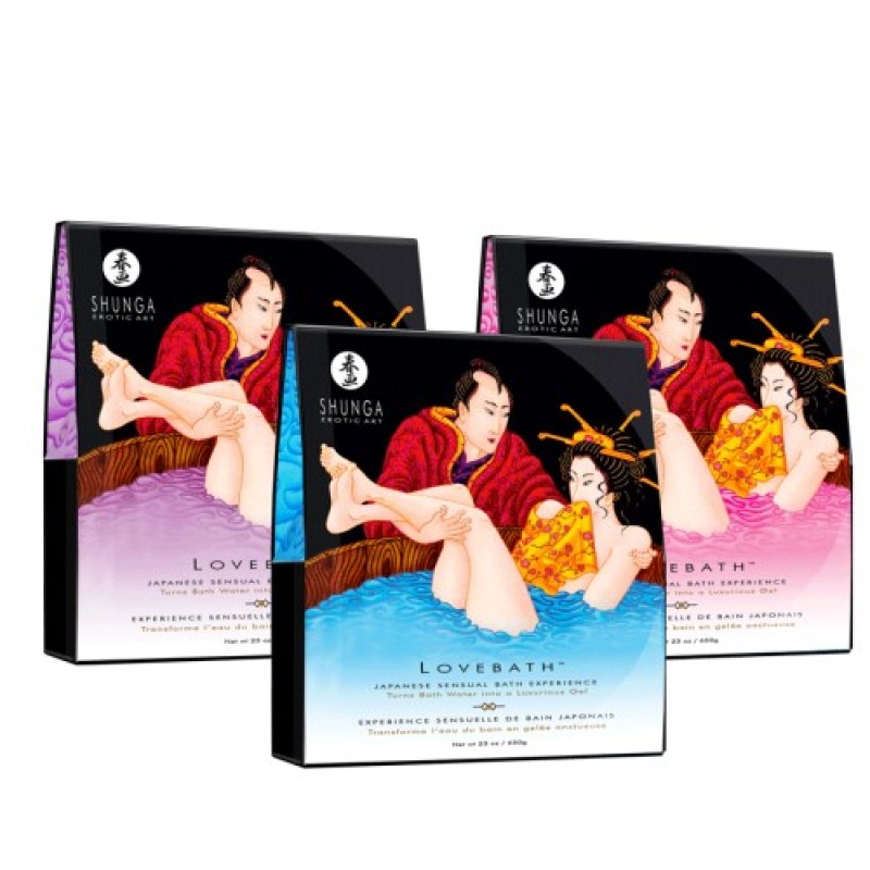 Порошок для принятия ванны Shunga серии LOVEBATH «Океанское искушение», голубой, 650 гр