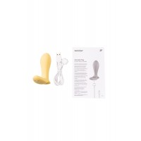 Satisfyer, Германия Анальный вибратор Satisfyer Intensity Plug Connect App, силикон, желтый, 9 см — купить в Минске Изображение Satisfyer, Германия Анальный вибратор Satisfyer Intensity Plug Connect App, силикон, желтый, 9 см