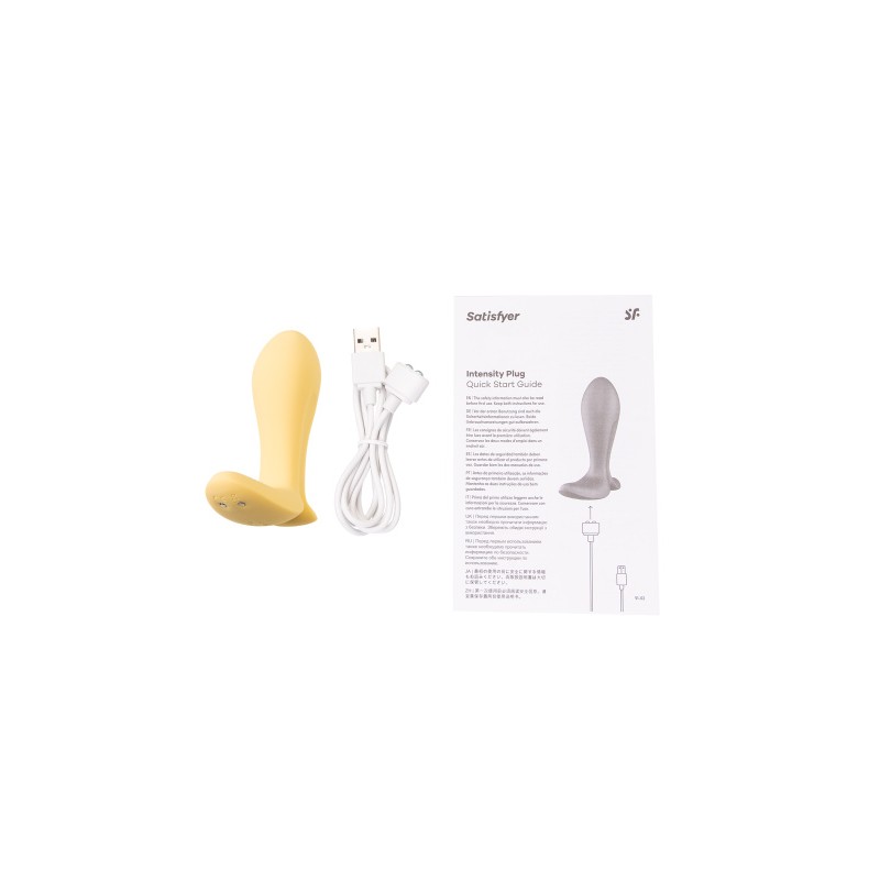 Satisfyer, Германия Анальный вибратор Satisfyer Intensity Plug Connect App, силикон, желтый, 9 см — купить в Минске Изображение Satisfyer, Германия Анальный вибратор Satisfyer Intensity Plug Connect App, силикон, желтый, 9 см