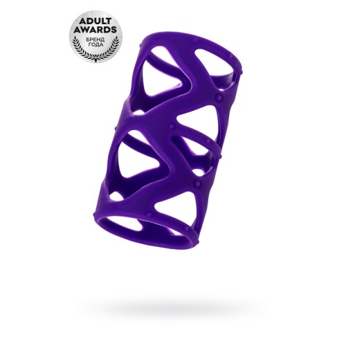 Насадка на пенис A-Toys by TOYFA, силикон, фиолетовый, 7,5 см
