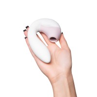 Вибратор Satisfyer Supernova, с вакуум-волновым стимулятором, силикон, белый, 16,9 см