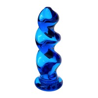 Анальная втулка Sexus Glass, стекло, синяя, 12 см, Ø 3,5 см