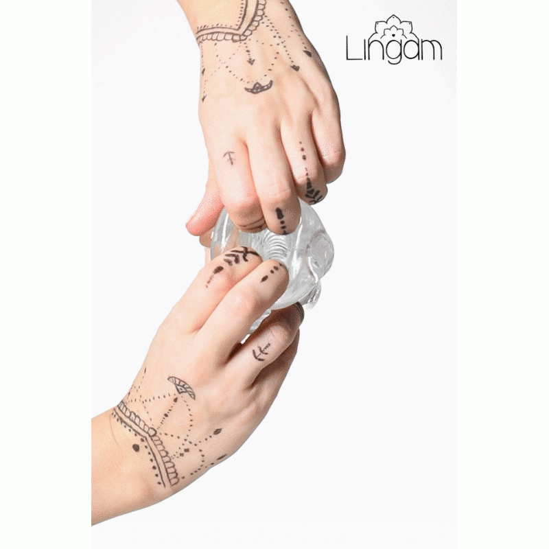 Мастурбатор нереалистичный Lingam by TOYFA Indira, TPE, прозрачный, 14 см