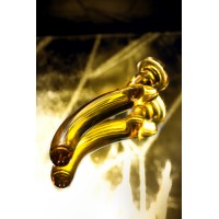 Нереалистичный фаллоимитатор Sexus Glass, стекло, желтый, 17,5 см