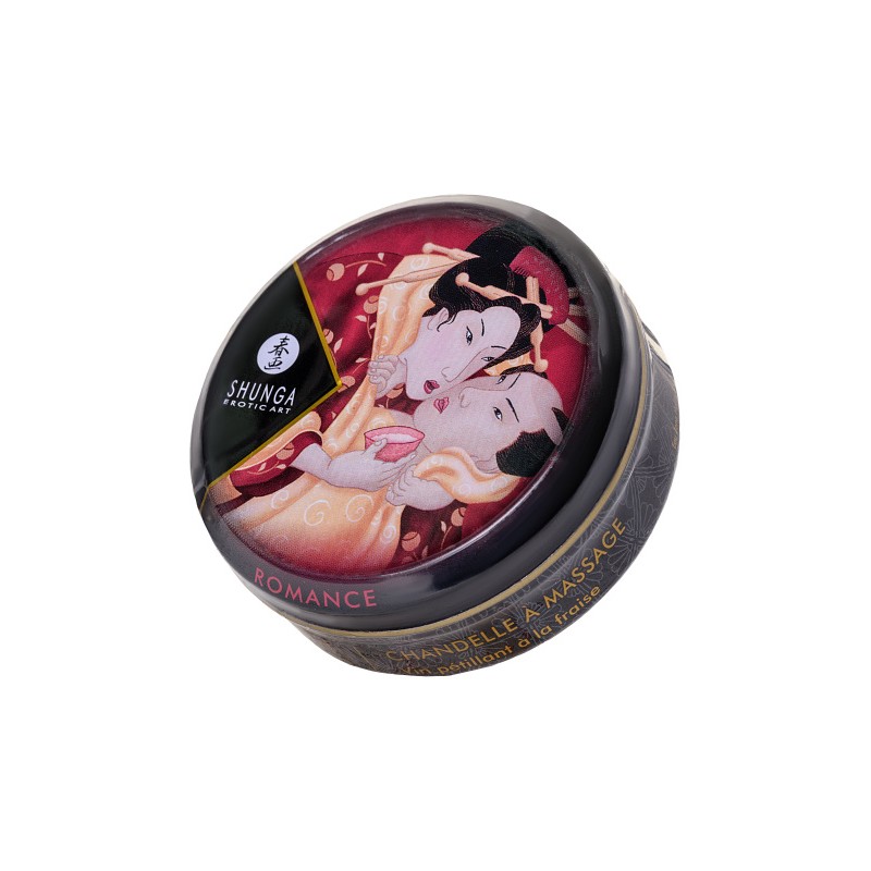 Массажное аромамасло в виде свечи Shunga «Романтика.Шампанское и клубника» (Romance), 30 мл