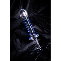 Двусторонний фаллоимитатор Sexus Glass, стекло, прозрачный, 22,5 см