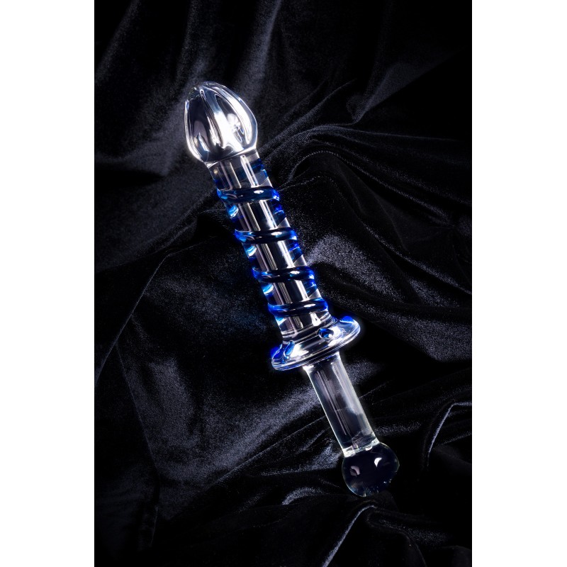 Двусторонний фаллоимитатор Sexus Glass, стекло, прозрачный, 22,5 см