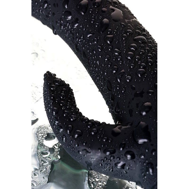 Вибратор с клиторальным стимулятором WANAME D-SPLASH Thunder, силикон, черный, 24,2 см