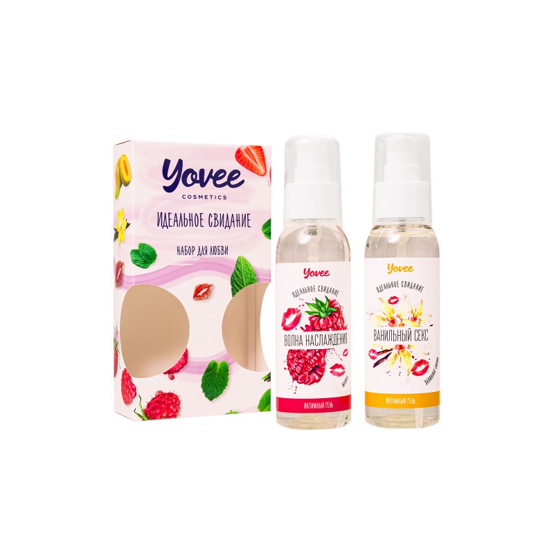 Набор гелей-смазок Yovee для любви (721001+721011), вкусовые (малина+ванильные сливки), 2х100 мл