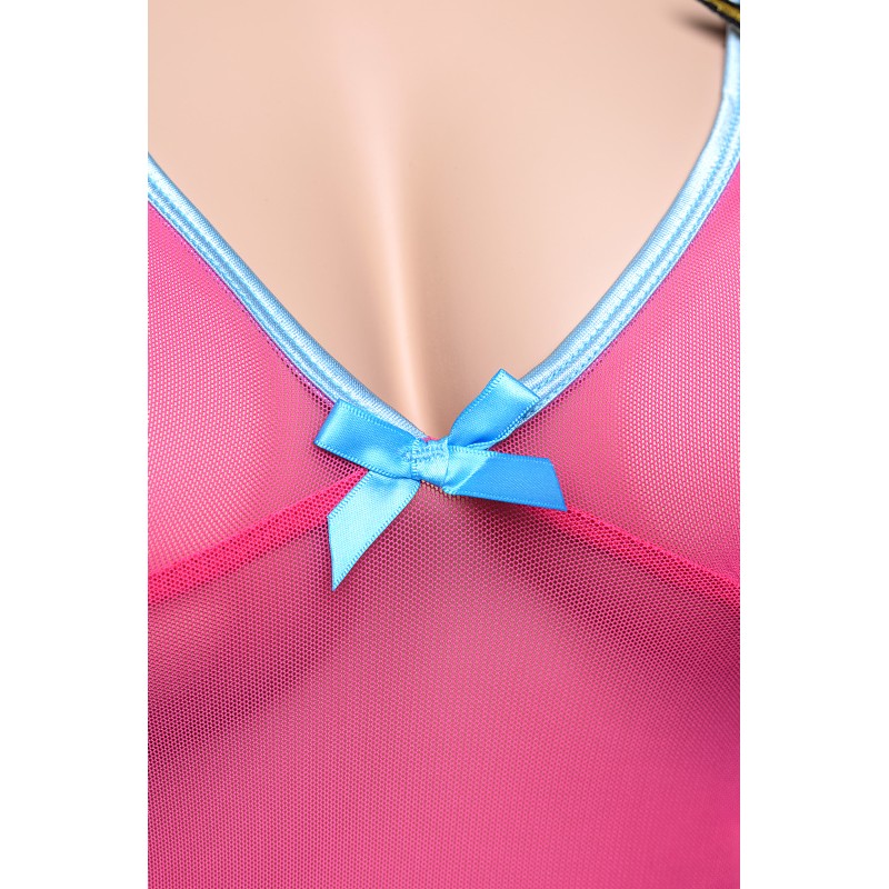 Костюм стюардессы Candy Girl (комбинация, стринги, головной убор), розовый, OS