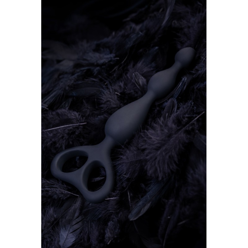 Анальная втулка POPO Pleasure by TOYFA Aquilae, водонепроницаемая, силикон, черная, 18 см, Ø 3 см