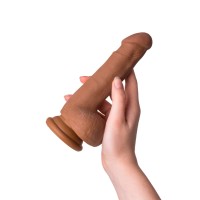 Реалистичный вибратор RealStick Elite Mulatto, коричневый, 13 см