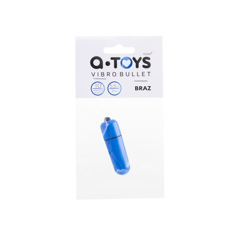 Вибропуля A-Toys by TOYFA Braz, ABS пластик, синий, 5,5 см., Ø1,7