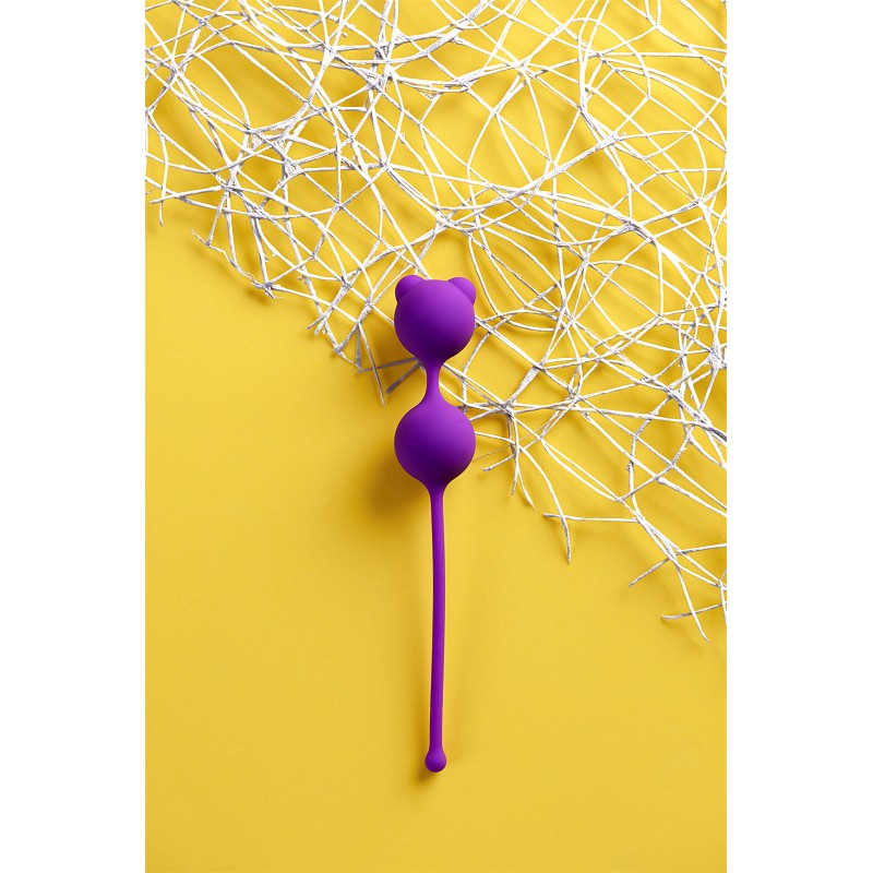 Вагинальные шарики A-Toys by TOYFA Meeko, силикон, фиолетовые, 16,4 см, Ø 2,7 см