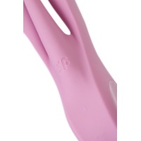 Вибростимулятор Satisfyer Threesome 1, силикон, розовый, 14 см