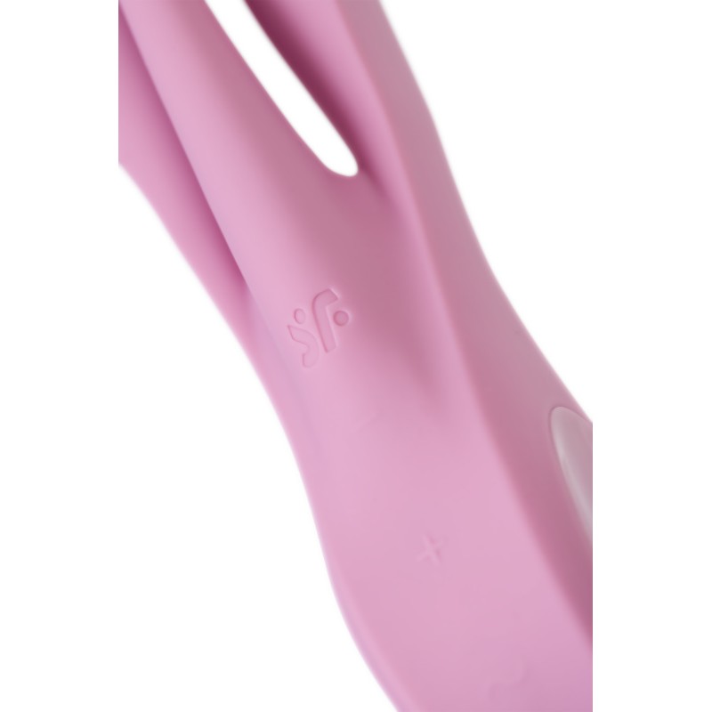Вибростимулятор Satisfyer Threesome 1, силикон, розовый, 14 см