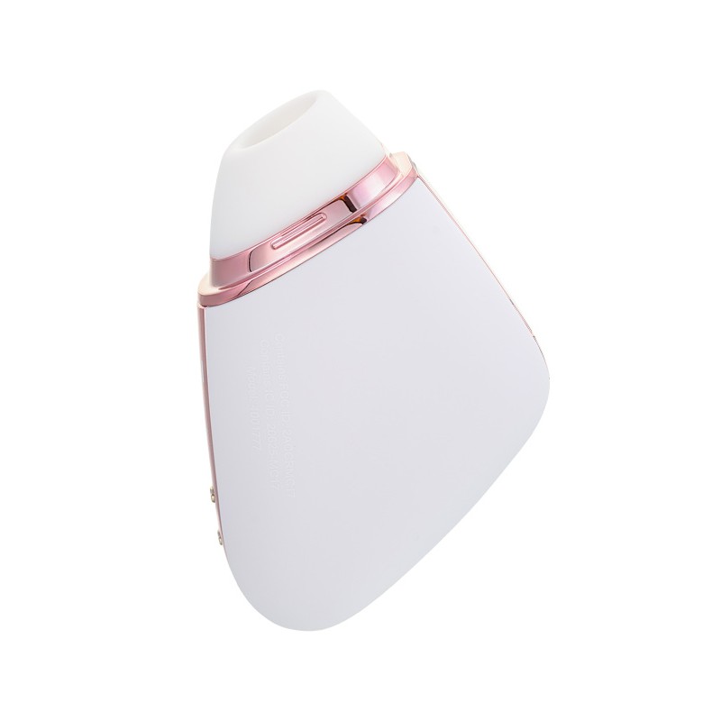 Вакуум-волновой стимулятор с вибрацией Satisfyer Love Triangle Connect App, силикон, белый, 8,8 см