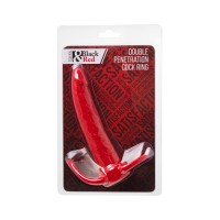 Насадка на пенис для двойного проникновения Black&Red by TOYFA , силикон, красный, 16,5 см