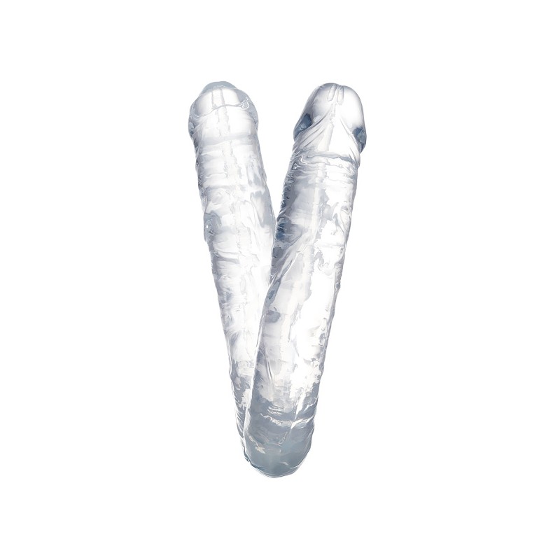 Фаллоимитатор двусторонний TOYFA Double Dildo, TPR, прозрачный, 40 см